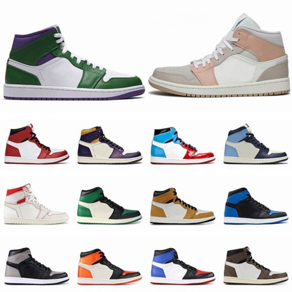 

jumpman 1s mens basketball shoes incredible hulk obsidian unc 1 high pine green black bloodline banned women sports sneakers chaussures