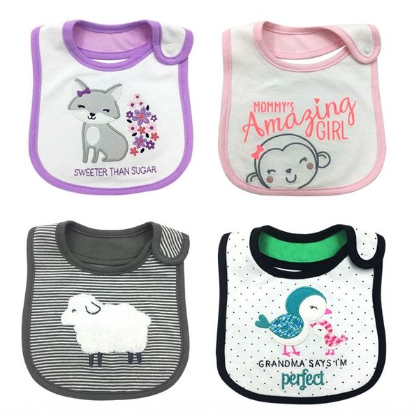 

carter cotton baby rice pocket cartoon three-layer waterproof bib baby products saliva towel bib saliva towel