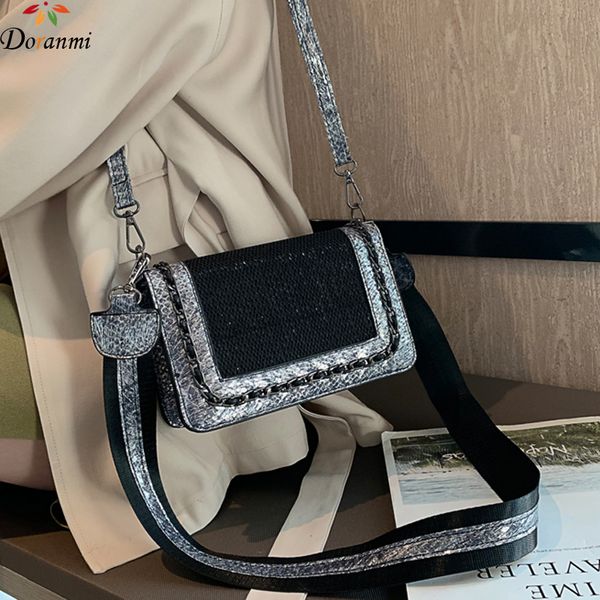 

doranmi patchwork flap women's bags 2019 solid designed crossbody bag female messenger leather bolsos mujer bg336