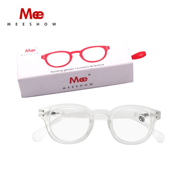 

meeshow quality reading glasses transparent retro europe style women eye glasses with flex drop shipping pouch gift 1513gp