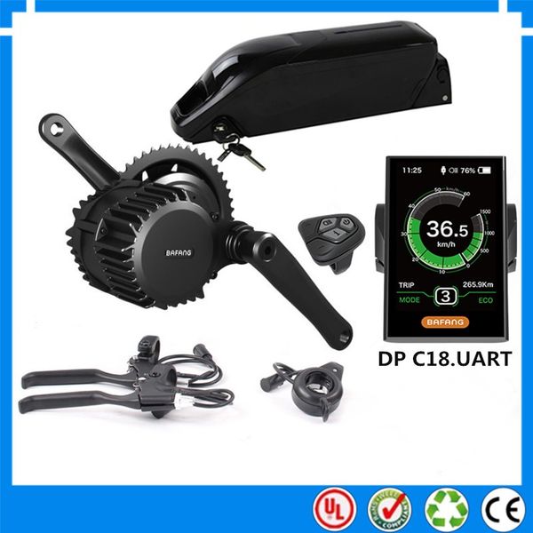 

eu us no tax new 48v 1000w bbshd bafang mid drive electric motor kit with 52v 14ah or 48v 14ah li-ion ebike battery