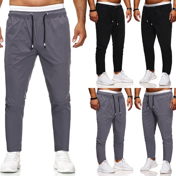 

automne hommes pantalon hip hop harem joggers pantalon 2019 nouveau homme cargo pants men streetwear preppy style, Black