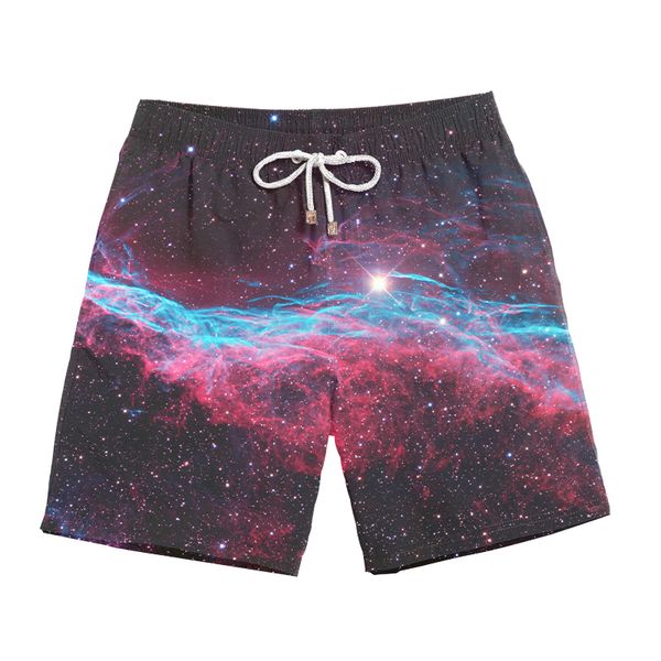 

2019 лето разноцветные homme harajuku мужской mesh короткие штаны 3d цифровая печать прекрасный пляж шорты улица хип-хоп короткие штаны, White;black