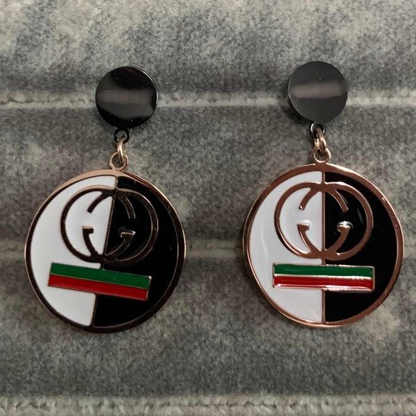 

titanium steel hoops fashion women earrings wedding jewelry women charm earrings silver rose gold stud earrings wholesale, Golden;silver