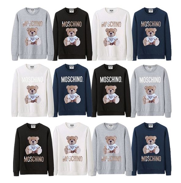 

mens desigenr hoodies brand bear letter printed fashion luxury hoodies mens casual sweathirts women hoodie 12 style plus size m-6xl, Black