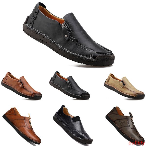 

fashion men s casual leather shoes espadrilles triple black brown khaki breathable outdoor jogging walking shoes main18