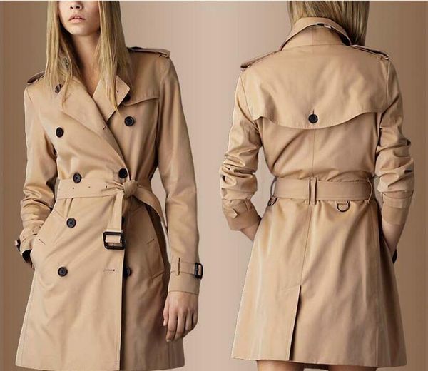 

s--5xl 2019 spring women new fashion long double-breasted trench coat, Tan;black