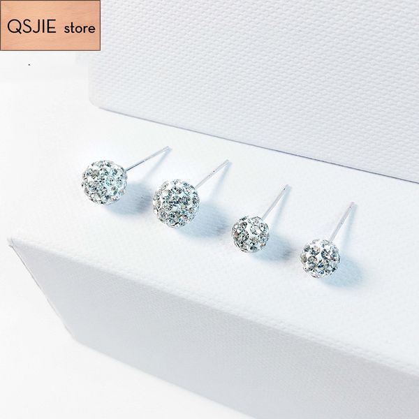 

high-quality s925 sterling silver. globe shining exquisite fashion temperament display grade small fresh earrings, Golden;silver