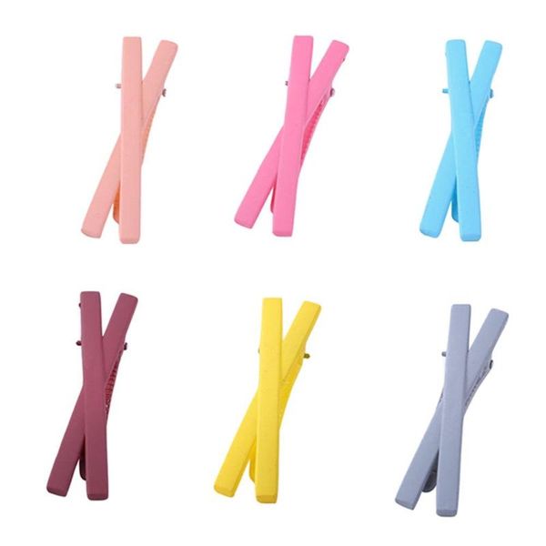 

10pcs princess cross hair clips sweet candy colors bb hairgrip plastic side clip for women girls apparel accessories, Slivery;white