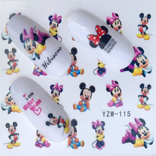 

fwc water foils nail art sticker fashion nails cartoon harajuku sailor moon decals nail decorations, Black