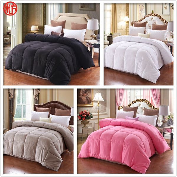 

winter thicken duvet 165*224cm, 224*224cm, 228*260cm warm bed cover 2017 home textile comforter white black grey us size linens