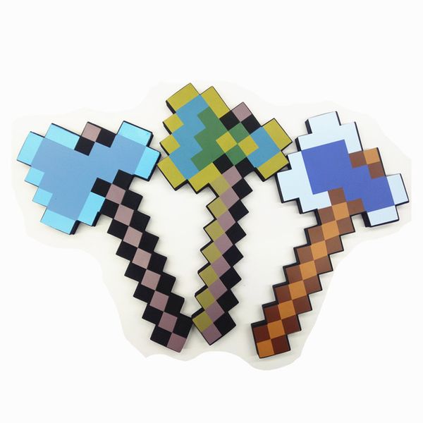 

2020 news design size minecrafted blue diamond sword soft eva foam toys sword gray pickaxe for children children toys minecraft lego