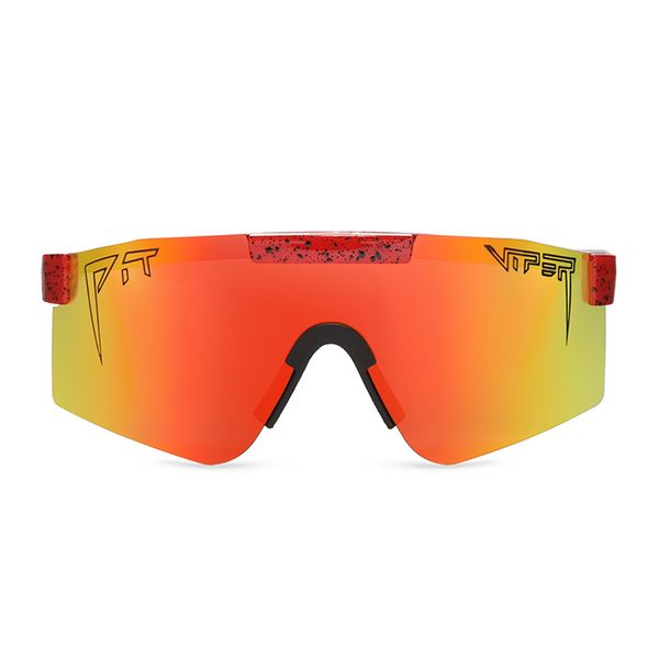 

pit viper adjustable oversized windproof polarized sunglasses for men/women tr90 frame red mirrored lens pv01-c9 mx200619, White;black