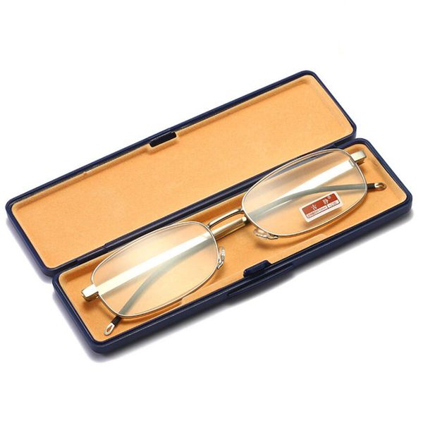 

portable blue light blocking hyperopia glasses women men ultra-thin square farsighted glasses with case +100 +150 to +400, White;black