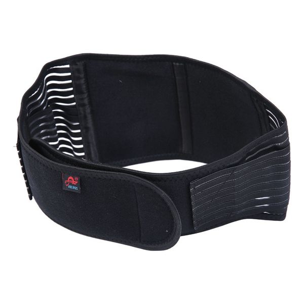 

magnetic life auto-warming support for the back tutor lumbar belt warm protector abdomen posture corrector, Black;gray