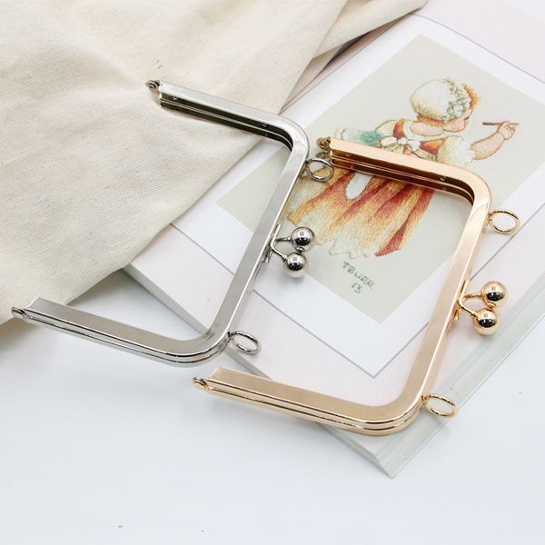 

15.5cm golden / silver square nothing orifice gold manual diy luggage and bags hardware parts square export of gold material, Black