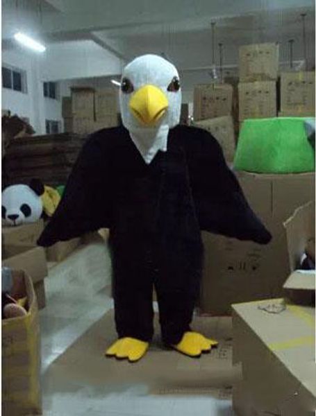 2019 imagens reais preto pele águia mascote trajes para adultos frete grátis boa qualidade