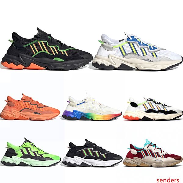 

2020 ozweego pride 3m reflective men women running shoes triple black cloud white neon green mens trainers sneakers sports drop shipping