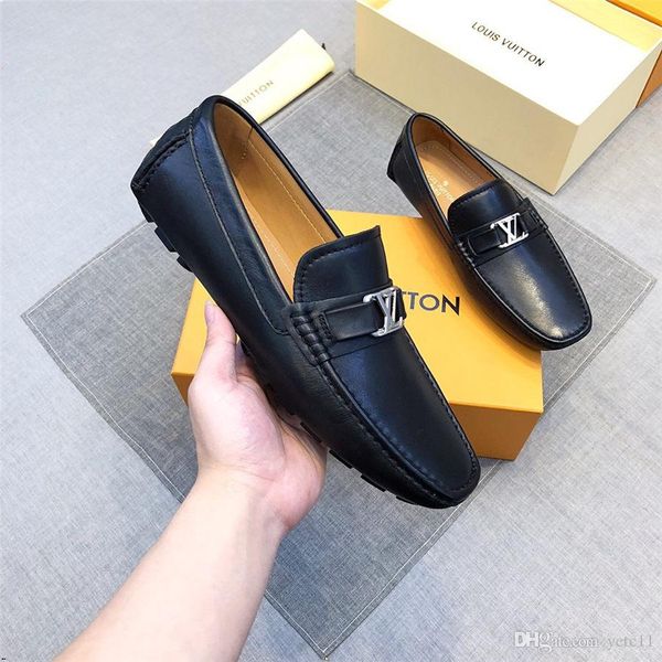 

20ss men dress shoe men formal shoes leather luxury fashion wedding shoes men business casual oxford shoes madaod, Black