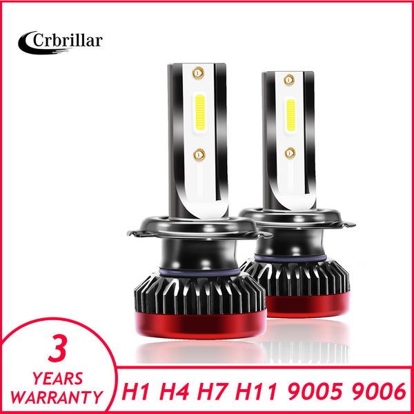 

crbrillar mini h4 led h7 with lumileds cob 6500k led 12000lm 80w/set h1 bulb hb3 9005 9006 hb4 fog light 4300k h8 h11 6500k