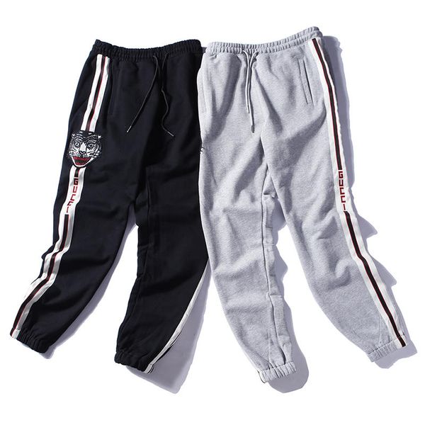 

mens pants 2019 spring & autumn new brand clothing brand pant sports style tiger head mens brand jogger trousers iiceeb, Black