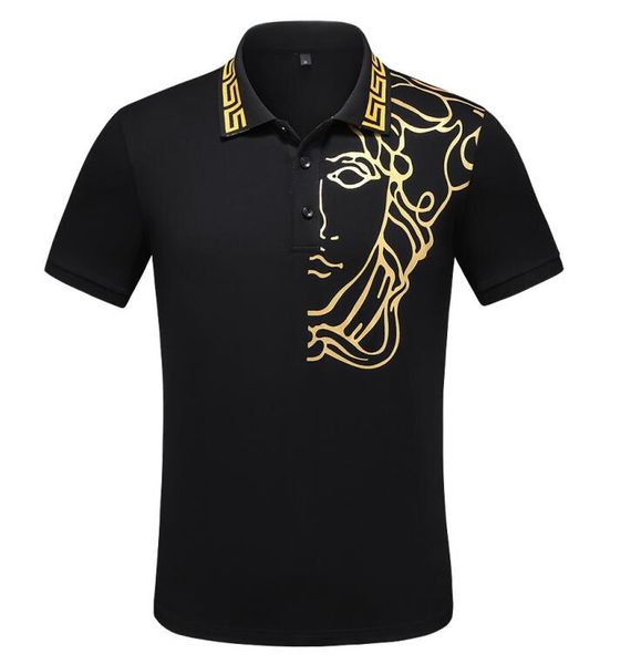 

2020 италия дизайнер рубашки поло мужчины роскошные поло повседневные мужчины поло футболка змея пчела печать вышивка мода high street mens, White;black