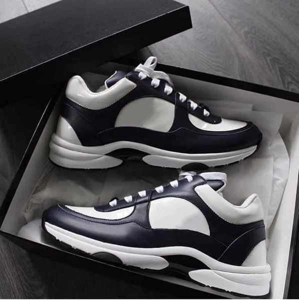 

fashion luxury designer women sneakers genuine leather suede tennis shoes white silver pink orange gray runners shoes mens casual shoes, Black