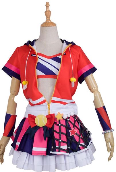 

school idol project nishikino maki tennis colorful dress full set, Black;red