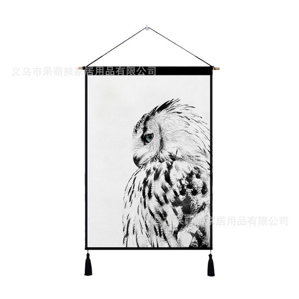 

white animal hanging cloth background cloth watt-hour meter occlusion decoration painting tapestry mural painting concise modern paintings