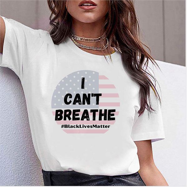 

2020 women designer t shirts i cant breathe summer brand t shirt bees embroidery short sleeve tshirt men tees cotton blend t-shirt2, White