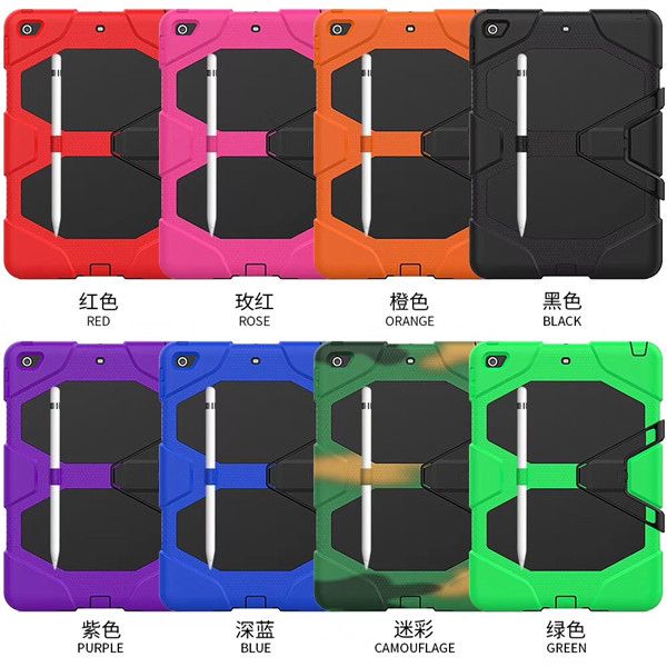 

for ipad 10.2 2019 pro 9.7 mini 5 air samsung tab a t590 s4 t830 military extreme heavy duty shockproof case