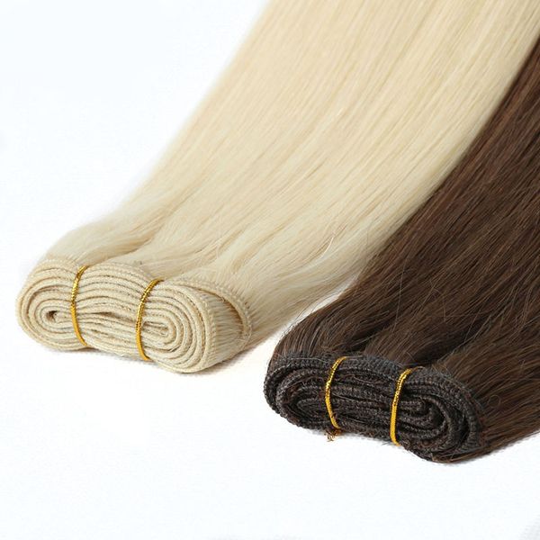 

indian virgin human hair extensions 3 pieces one set 613# blonde straight hair wefts 10-26inch products wholesale double wefts, Black