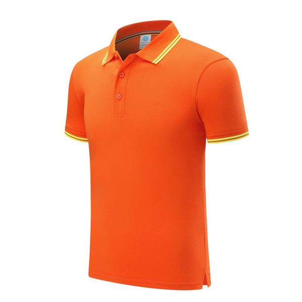 

men's and women's fine classic striped collar eucalyptus fiber polyester fiber polo shirt orange short sleeve t-shirt sd-2chongfu, Black