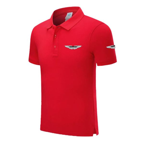 

new men's high-quality cotton short-sleeved shirts aston martin am shirt summer casual business shirt p116aqi, White;black