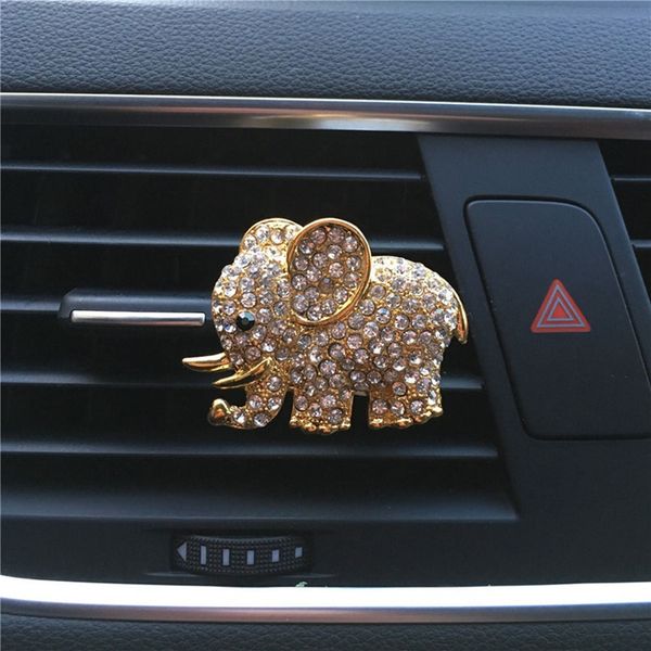 

elephant car perfume clip car styling air outlet crystal air freshener styling accessories