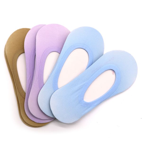 

6pcs=3pair candy color invisible summer socks slippers low boat socks short female non slip no show sock for women ladies, Black;white