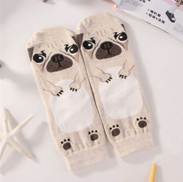 

women 3d fashion printed animal casual socks cute dog ankle high socks, Black;white
