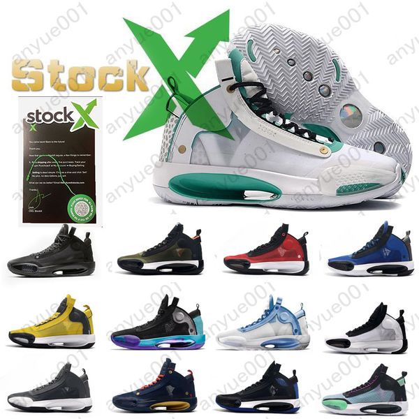 

stock x 2020 new arrival jumpman 34s men basketball shoes xxxiv blue void bred white black trainers athletic sports sneaker size 7-12