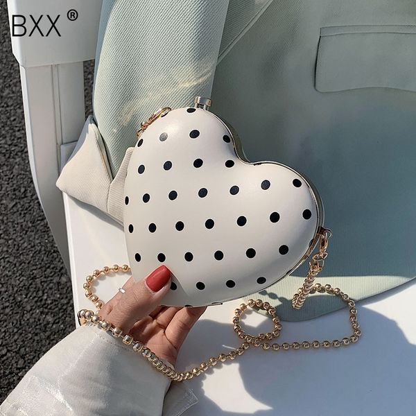 

bxx] small pu leather heart shaped shoulder bags for women 2020 chain design handbags female travel lady fashion hand bag hm165