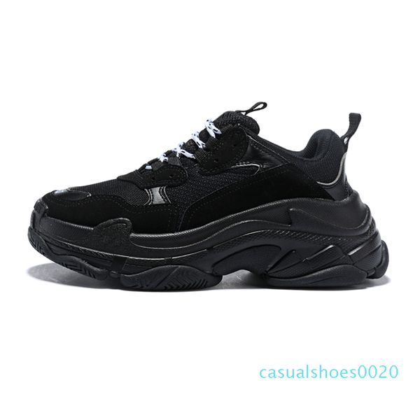 

2020 triple s fashion designer shoes for men women bred black white green mens trainer platform sports sneakers size 36-45 c20