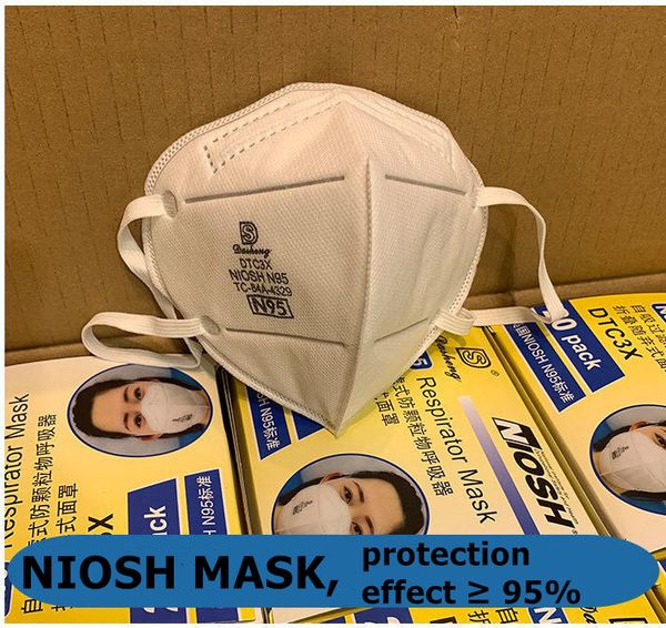 

Много на складе! Dasheng NIOSH N95 респиратор, DCT3X DTC3W CE одобрил маску, которая может быть послано через DHL !!