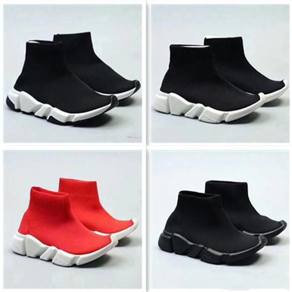 

running shoes and sports shoes kids fashion ankle boots speed stretch mesh high trainer knit sock mid-trainer sneakers, Black