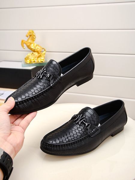 

high-end luxury triple fashiondesigner men's brand formal dress party casual shoes platform business office shoes wedding men's sh, Black