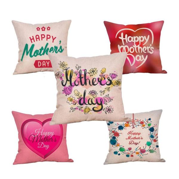 

45 x 45 cm happy mothers' day pillow cases bedroom cushion home comfortable eco-friendly pillowcase brand fashion hight quality