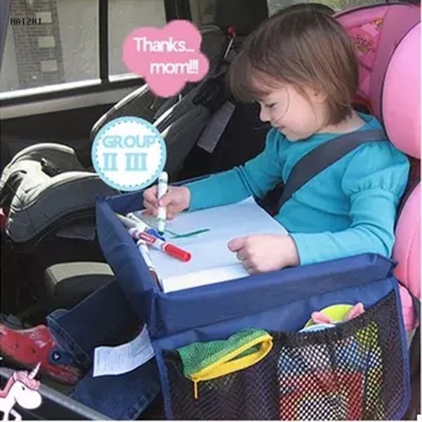 

car styling waterproof table car seat tray storage kids toys infant stroller holder for children kids baby rattles