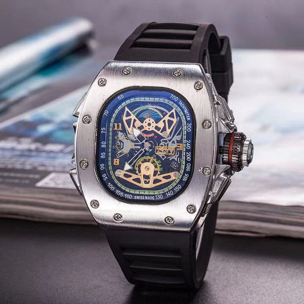 

luxury mens watches montre homme silicone band quartz wristwatch man fashion waterproof sports luxury men watch reloj hombre, Slivery;brown