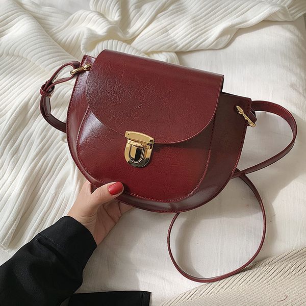 

урожай кожа твердые сумки цвет седло для женщин 2019 малый плеча сумку женщина путешествия сумки мешок руки