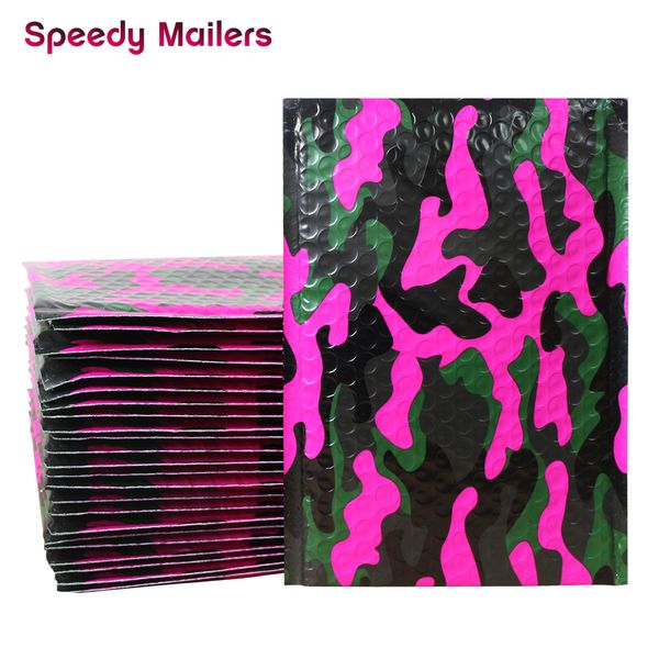

speedy mailers 10pcs 175x230mm camouflage pattern plastic poly bubble mailer blend color poly bubble envelope mailing bags