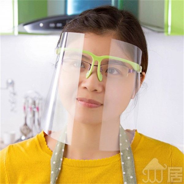 

safety transparent protective mask with glasses frame plastic antifogging anti saliva splash full face shield dust mouth masks 5 68jt e1