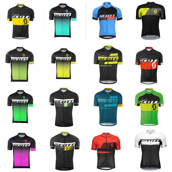 

scott team cycling short sleeves jersey bike clothing quick dry bicycle mountain bike ropa ciclismo c2605, Black